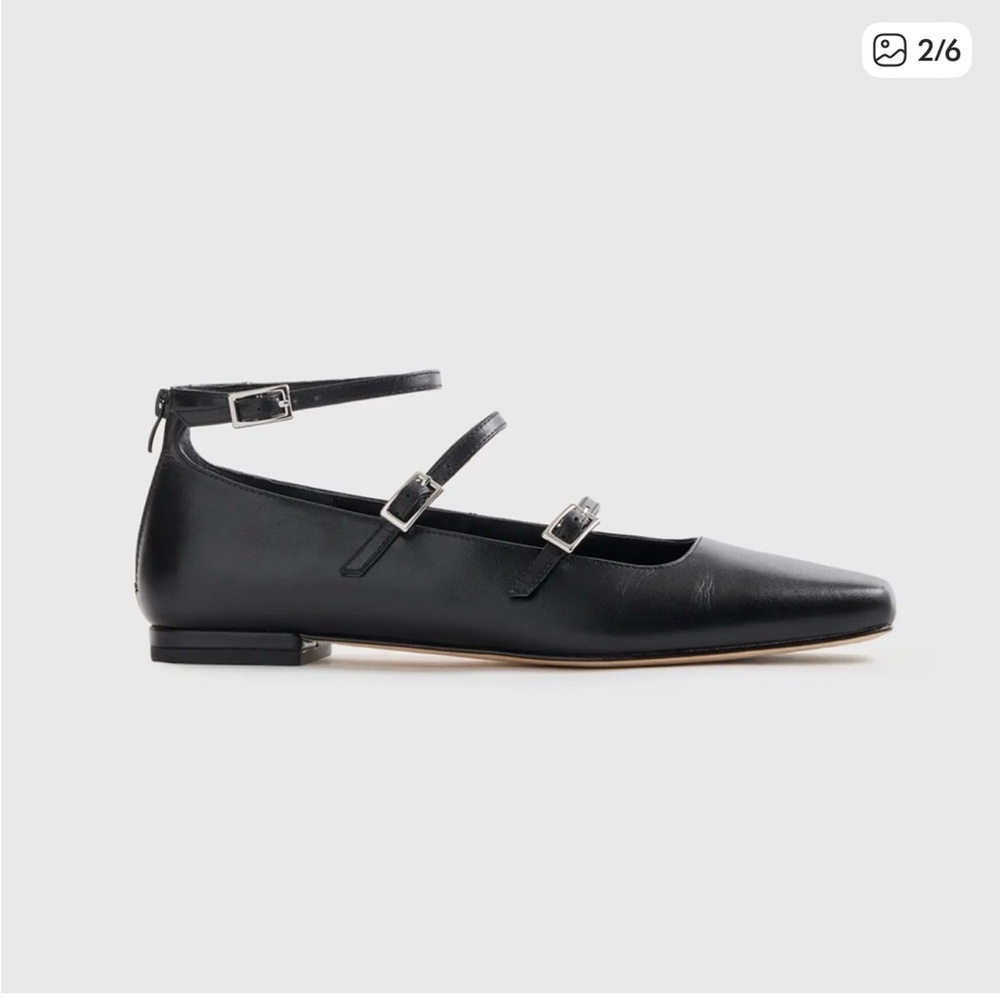 Quince Italian Leather Strappy Ballet Flat